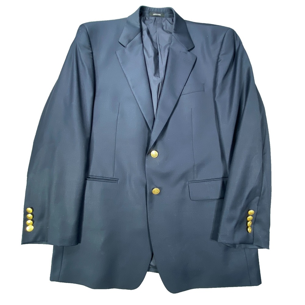 Ralph Lauren Blazer Mens‎ 40R Navy Sport Coat Jacket 100% Wool Green Label Suit